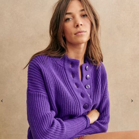 Lucas Jumper Sweater in Ultra Violet Size S - Picture 3 of 7